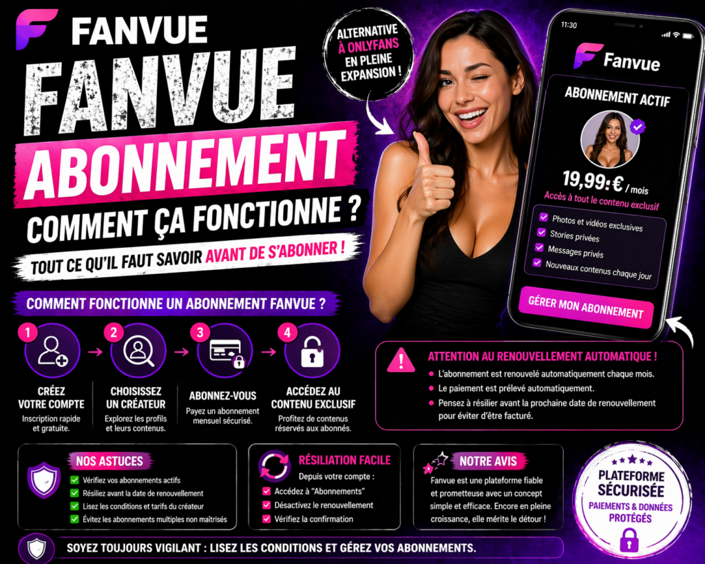 Abonnement FANVUE comment ça fonctionne ?