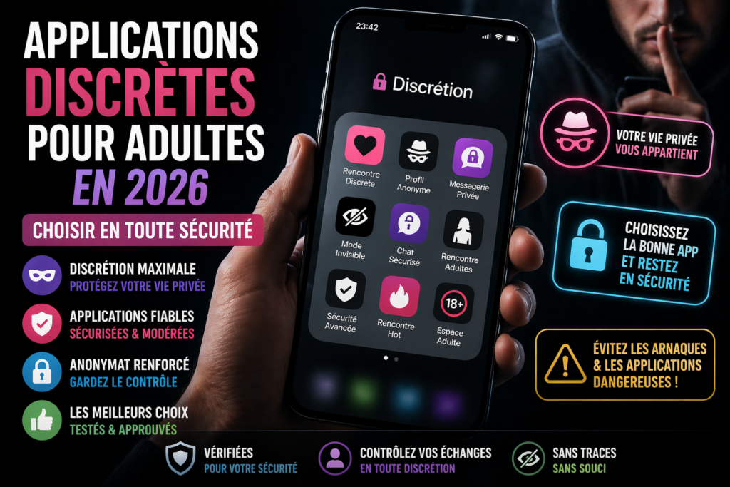 Applications discrètes pour adultes en 2026