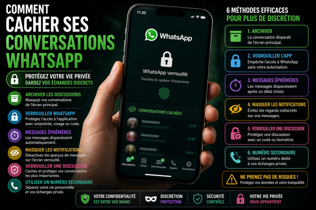 Comment cacher une conversation WhatsApp