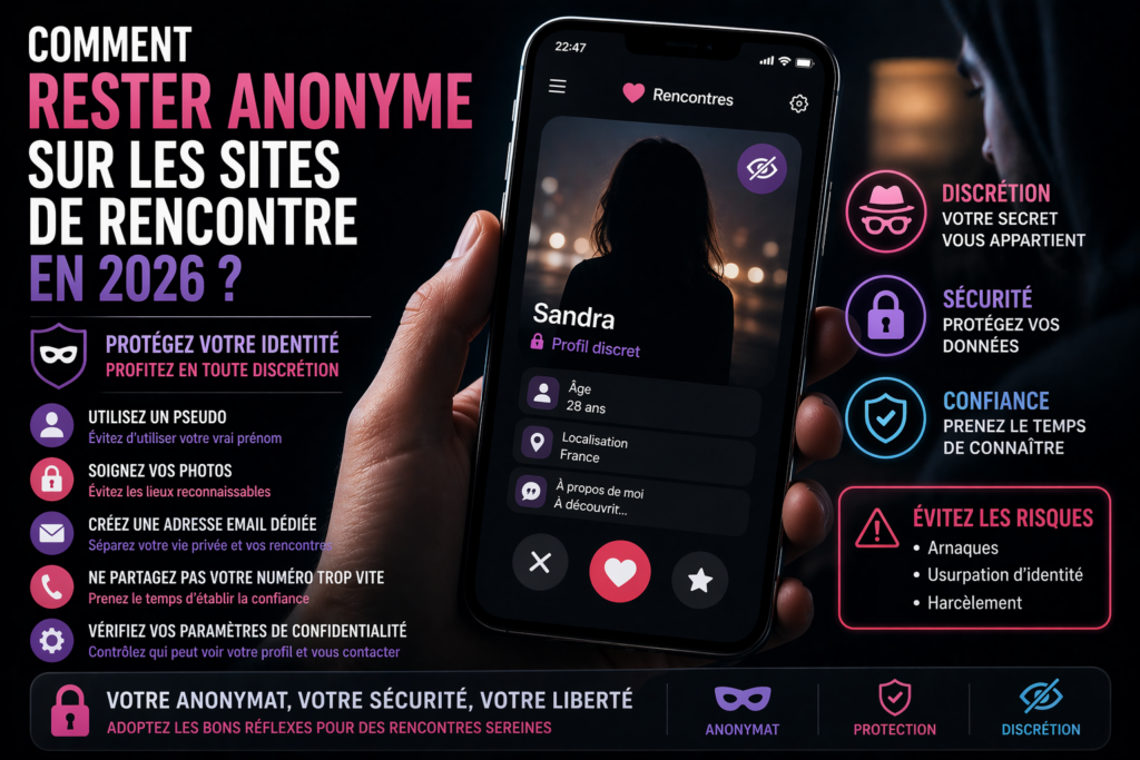 Comment rester anonyme sur les sites de rencontres en 2026