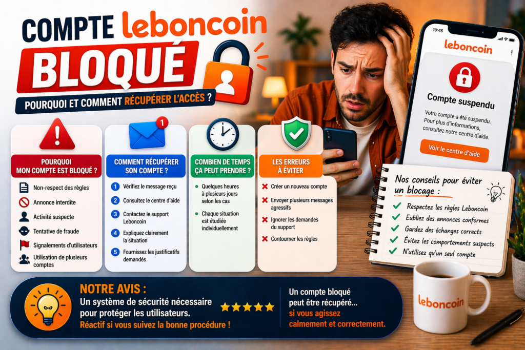 Compte bloqué LEBONCOIN