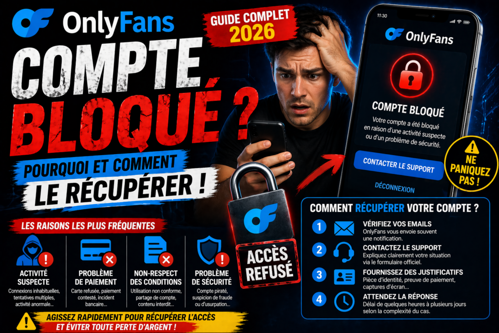 Compte bloqué ONLYFAN