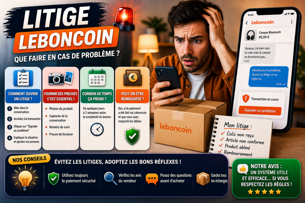 Litige LEBONCOIN : Que faire en cas de problème ?