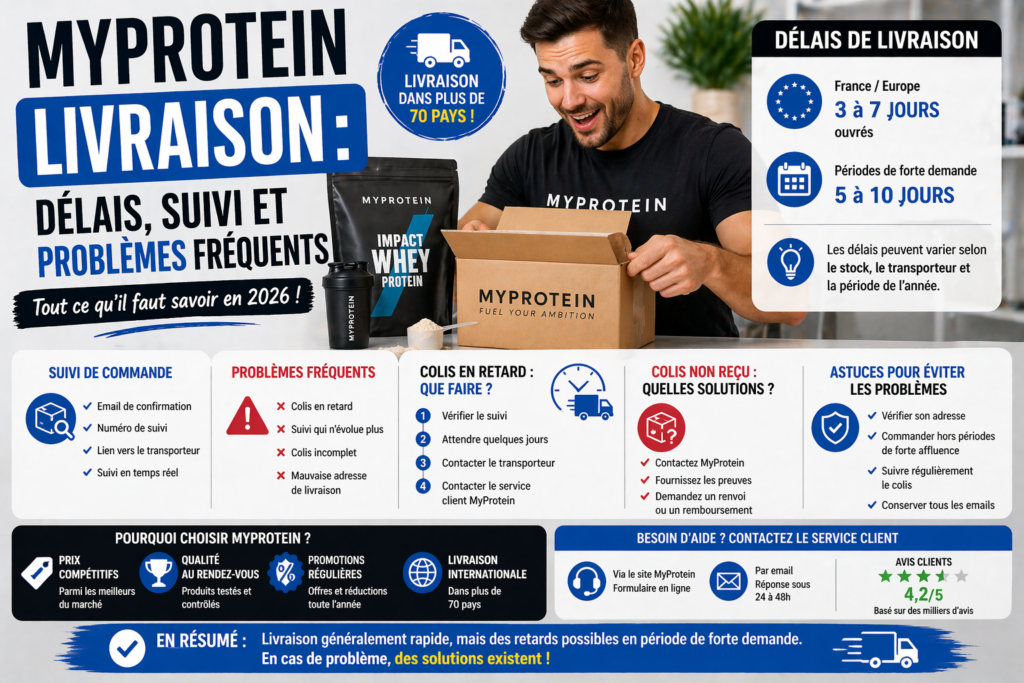 Livraison MYPROTEIN : les délais
