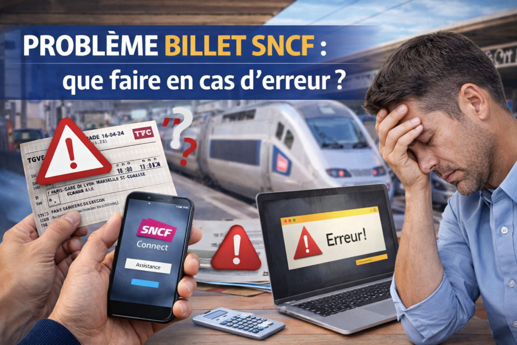 Problème billet SNCF : Que faire en cas d'erreur ? 