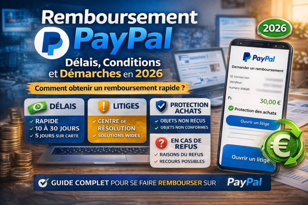 Remboursement PAYPAL le guide pratique en 2026