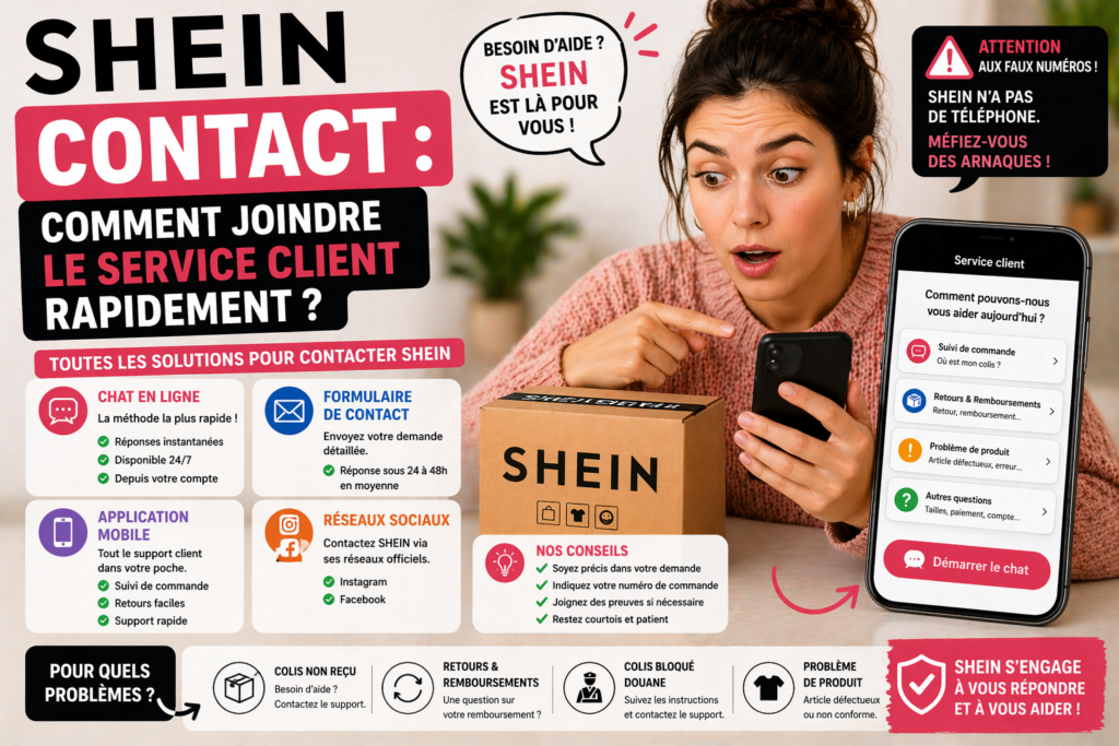 SHEIN contact service client rapidement