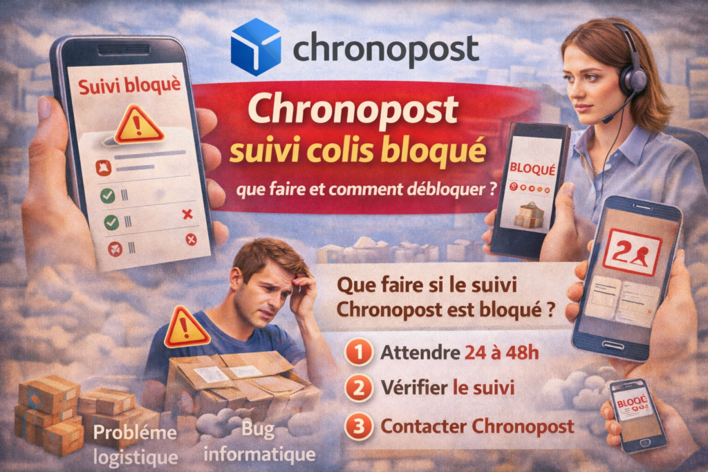 CHRONOPOST suivi colis bloqué que faire ? 