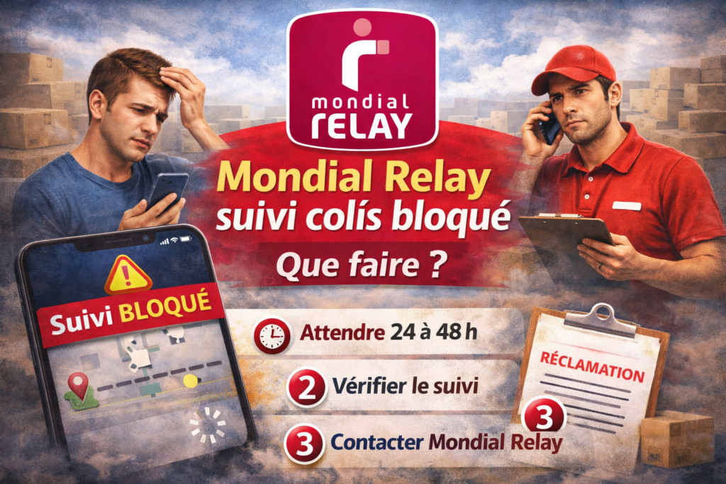 MONDIAL RELAY : Suivi de colis bloqué , que faire ?